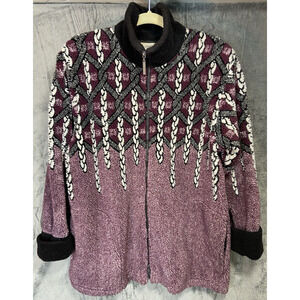 Vintage Duffel Outdoor Womens Shaggy Cottagecore Icicle Fleece Thick Jacket S XL